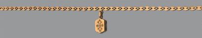 Médaillon pendentif en or jaune 18K (750)...