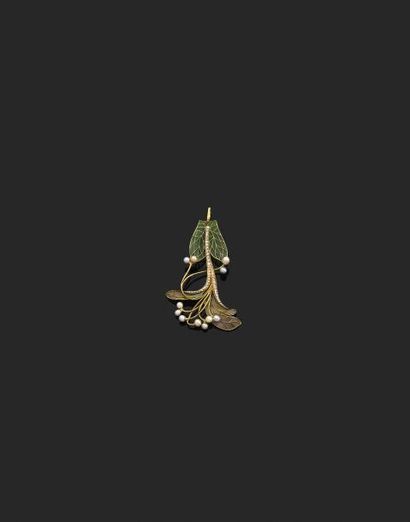 Pendentif en or jaune 18K (750) fait d'une...