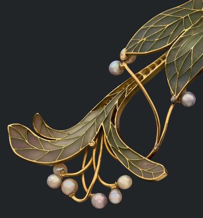 Pendentif en or jaune 18K (750) fait d'une...