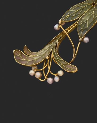 Pendentif en or jaune 18K (750) fait d'une...