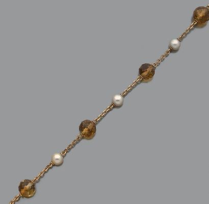 Bracelet en or jaune 18K (750) à maille forçat...