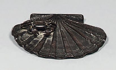 Sujet en bronze figurant un crabe marchant...