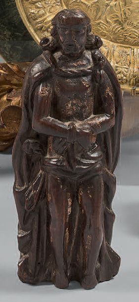 Statuette en bois sculpté représentant le...