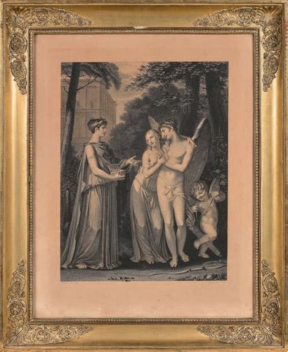 Paire de gravures en noir d'après Mademoiselle...