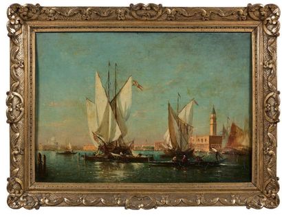 Suiveur de Félix ZIEM

VUE DE VENISE.
Huile...