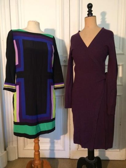 DIANE VON FUSTENBERG. Robe de forme droite,...