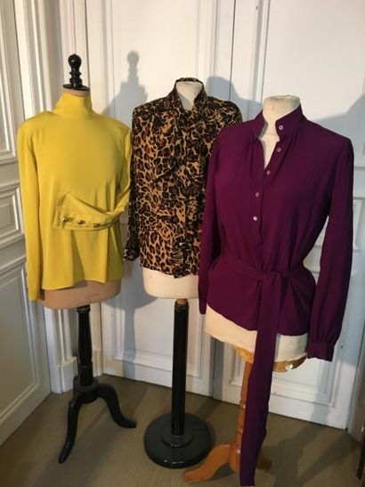 SAINT LAURENT RIVE GAUCHE : blouse en soie...