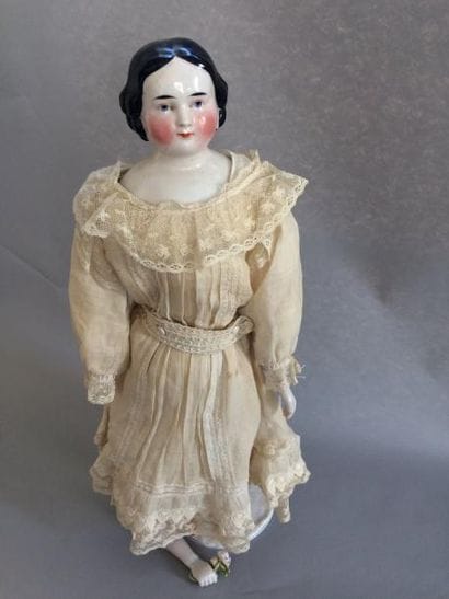 Poupée de mode, de type Parian, tête en porcelaine,...