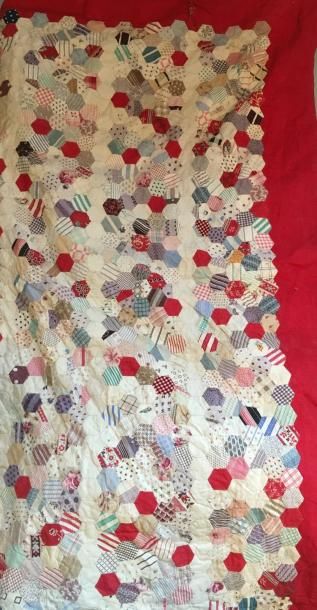 Patchwork en coton à motifs octogonaux dans...