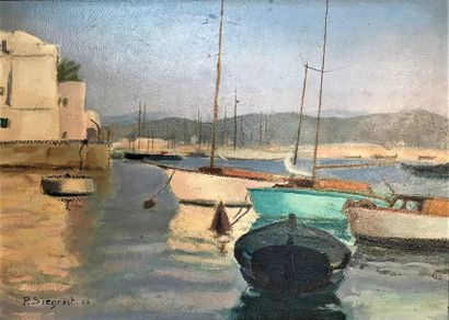 P.SIEGRIST (XXème siècle)
BATEAUX DANS UN...