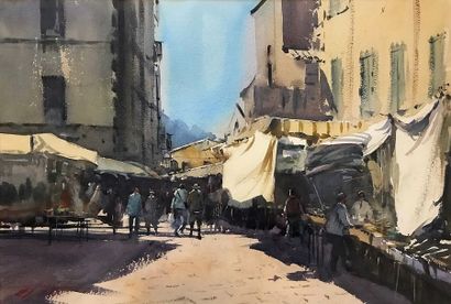 David TAYLOR (XXème siècle)
MARKET DAY, FIUIZZA,...