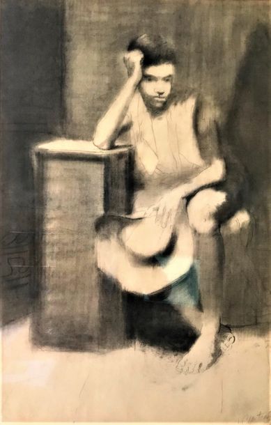Conger METCALF (1914-1998)
JEUNE GARÇON ASSIS...
