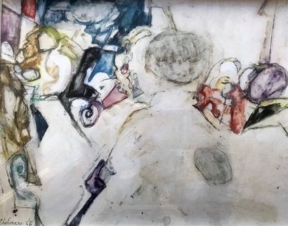 Jean EDELMANN (1916-2008)
MUSICIENS.
Encre,...