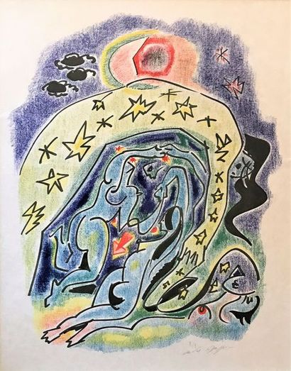 André MASSON (1896-1987)
FIGURES.
Deux lithographies...