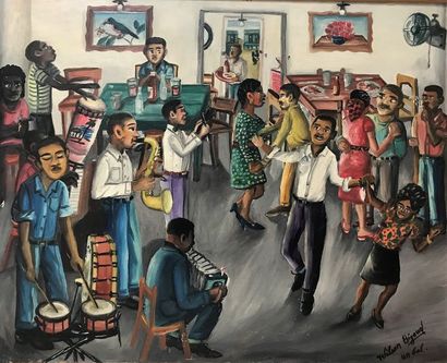 Wilson BIGAUD (1931-2010)
UN BAL.
Huile sur...