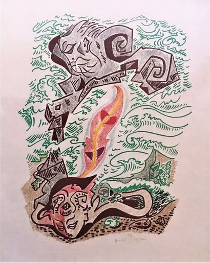 André MASSON (1896-1987)
FIGURES.
Deux lithographies...