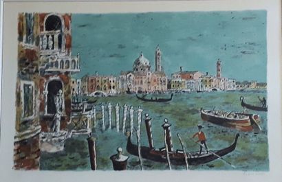 Roland OUDOT (1897-1981)
VUE DE VENISE.
Lithographie...