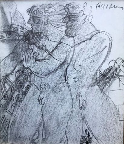 Alexandre FASSIANOS (né en 1935)
DEUX KOROÏ.
Crayon,...