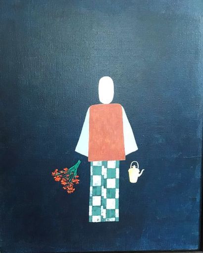 Philippe KLEMENT
FEMME AU BOUQUET.
Huile...