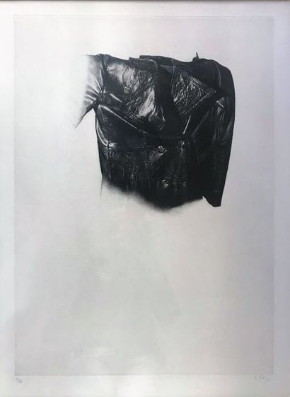 WOLFGANG GAFGEN (NÉ EN 1936)
BLOUSON DE CUIR.
Mezzotinte,...