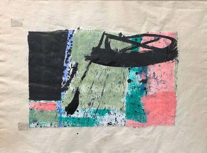 Charles BILAS (né en 1955)
COMPOSITION ABSTRAITE.
Gouache...