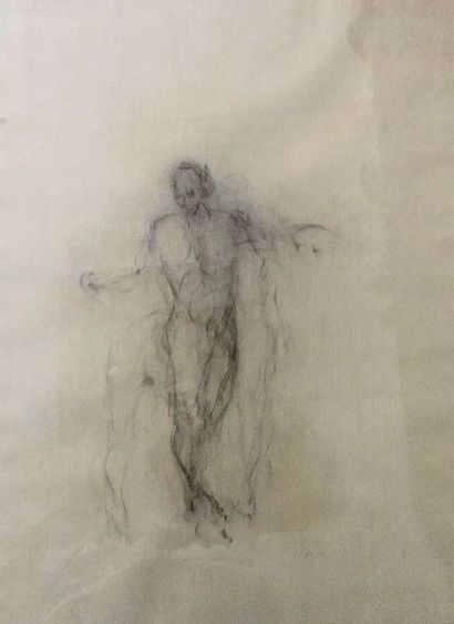 Eric DALBIS (né en 1957)
SILHOUETTES DE MODELES.
Crayon...