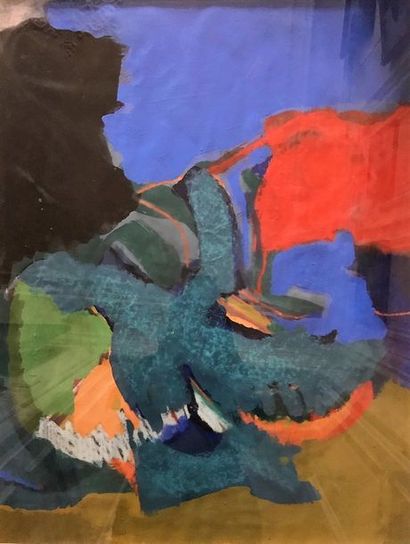 École moderne du XXème siècle
COMPOSITION.
Gouache...