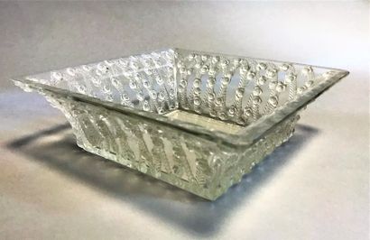 LALIQUE FRANCE
Coupe carrée ROSES en verre...