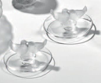 LALIQUE FRANCE
Deux cendriers ronds Deux...