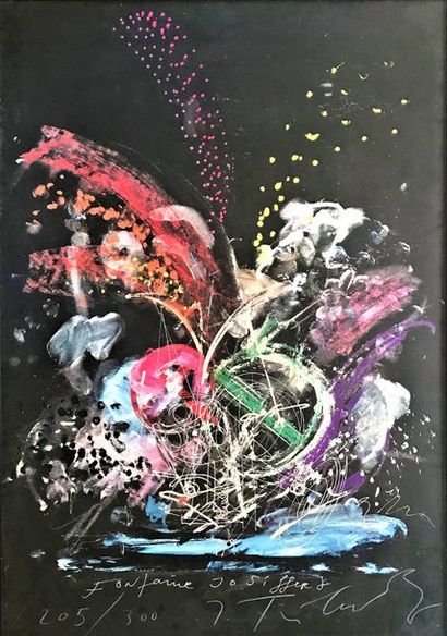 Jean TINGUELY (1925-1991)
FONTAINE JO SIFFERT.
Lithographie,...