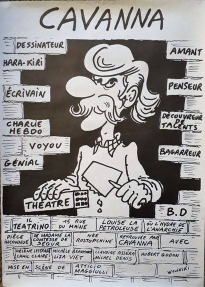 Ensemble d'affiches:
- une affiche sur Cavanna,...