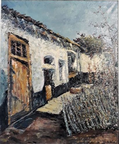 Georges LACROIX (1882-1960)
COUR DE FERME.
Huile...