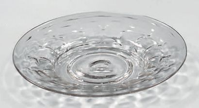 Assiette en verre translucide incolore soufflé...