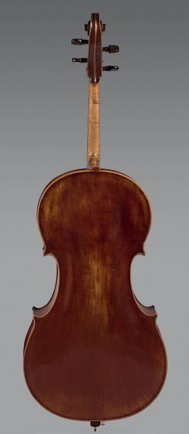 Intéressant violoncelle exécuté vers 1850-1860,...