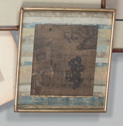 CHINE - XIXème siècle

Encre sur soie, deux...