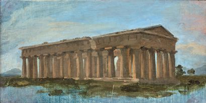 Jean SCOHY (1824-1897)

TEMPLE D'HERA A PAESTUM.
Huile...