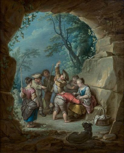 François EISEN (1695-1778)

- LE JEU DE COLIN-MAILLARD.
-...