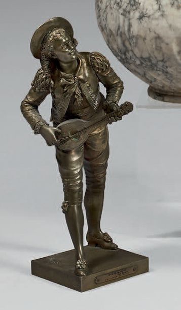 Eutrope BOURET (1833-1906)
FIGARO.
Bronze,...