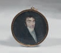 Miniature de forme ronde représentant un...