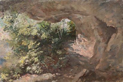 Jean SCOHY (1824-1897)

GROTTE AVEC PAYSAGE.
Huile...