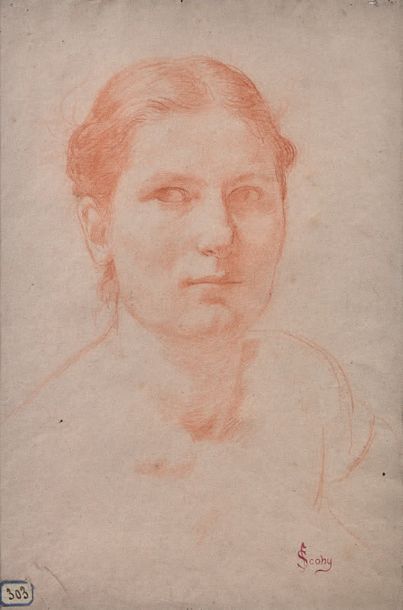 Jean SCOHY (1824-1897)

PORTRAIT DE FEMME.
Sanguine,...