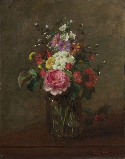 Louise DARRU (1837-1900)
FLEURS DANS UN VASE.
Huile...