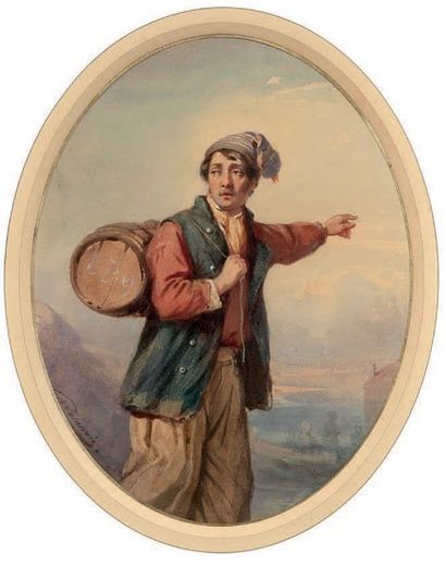 Auguste DELACROIX (1809-1868)

PECHEUR PORTANT...