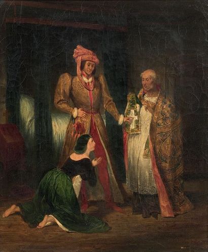 Eugène DEVERIA (1805-1865)

SCÈNE MOYENÂGEUSE.
Huile...
