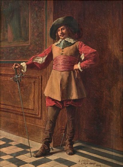 Eugène Fichel (1826-1895)
MOUSQUETAIRE, 1869.
Huile...