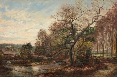 Emile LOUBON (1809-1863)
PAYSAGE AU COURS...