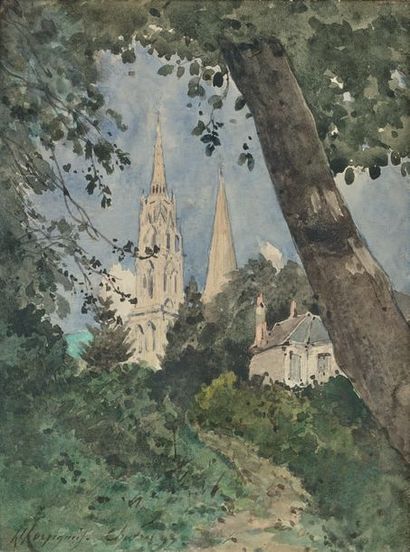 Henri HARPIGNIES (1819-1916)

VUE DE CHARTRES.
Encre...