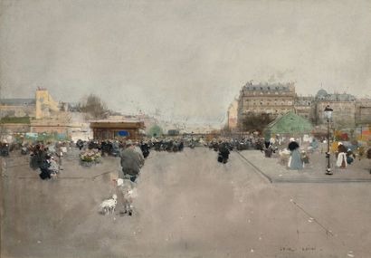 Luigi LOIR (1845-1916)

PARIS, LA PORTE MAILLOT.
Gouache...