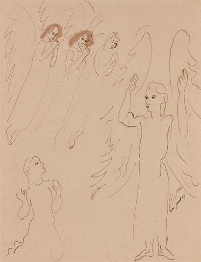 Max JACOB (1876-1944)
L'ANNONCIATION.
Plume...