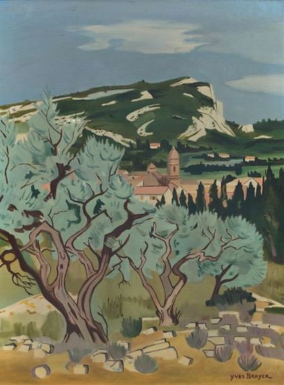 Yves BRAYER (1907-1990)
PAYSAGE DES ALPILLES.
Huile...